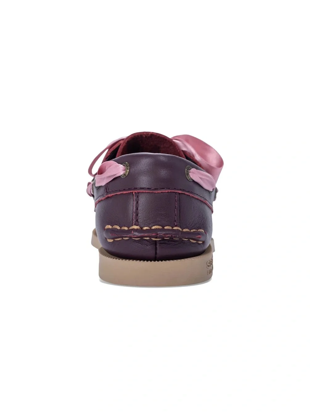 Sperry Purple Kids Moccasin with Pink Bow